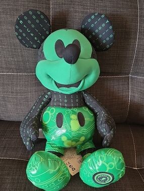 Disney Green and Black Tech Mickey Plush